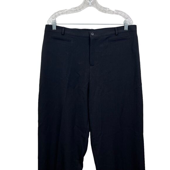 Rafaella Women Trouser Pants Classic Fit Straight Leg Slimming Zip‎ Black Sz 16 - Picture 2 of 6